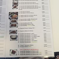 Menu second page at ILHA FORMOSA Gourmet - 台灣寶島美食 in Dusseldorf