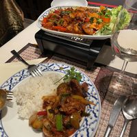 V027 Hühnerfleisch mit dunkler Soße und Gemüse   at Siam Thai Restaurant in Hannover