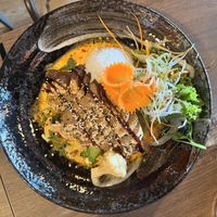 V. 55 - Reis mit Thai Curry und Veganer Ente (vegetarisches Gericht lt. Allergenen)  at Aroma in Essen