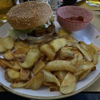 Vegan Burger with Fries   at Cin Cin  in Milan