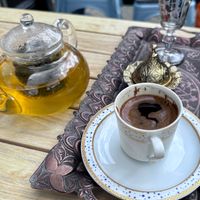 Turkish Coffee and Green Tea at Artelesi in Horsham