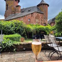 Vue depuis la terasse at Le Relais St-Jacques de Compostelle in Collonges-la-rouge