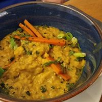 Coconut Dahl at Tafarn Pencei Cafe Bar in Porthmadog