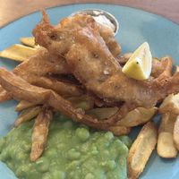 Banana blossom and chips  at Tafarn Pencei Cafe Bar in Porthmadog