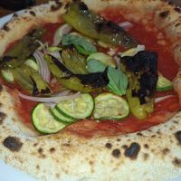 This was the vagina pizza which was cooked beautifully at At The Chapel in Bruton