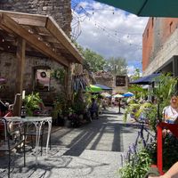 Large outdoor patio   at Saint Paul Brewing in St Paul