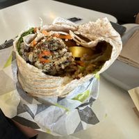 Vegan Oriental Mango wrap with Teriyaki Bites as protein. Will stay away from Teriyaki Bites, tempeh is far better  at Cultures in Guelph