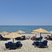 The view on the sea at Taverna Maleme Beach Bar in Crete