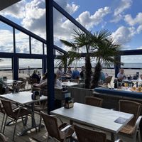 Inside with ocean view  at Strandpaviljoen De Piraat Oostkapelle in Oostkapelle