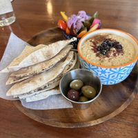 Hummus - unique flavors and beautiful presentationn  at Spread Kitchen Sonoma in Sonoma