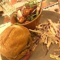 Vegan burger   at Martino Lounge in Morpeth