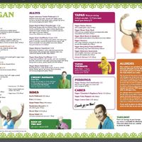 Vegan menu   at Martino Lounge in Morpeth