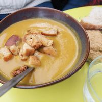 Pumpkin soup. at Kokvrån in Johanneshov