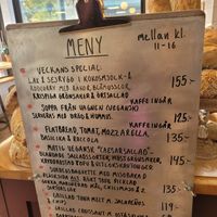 Menu at Kokvrån in Johanneshov