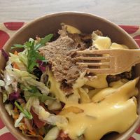 Kebab Box with mango sos at Vegan World Kebab  in Warsaw