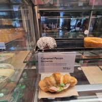 Chocolate ball and caramel mini cookie at Espresso House in Vejle