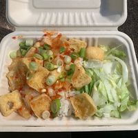 Sweet chilli tofu  at Thai House Market in South East London