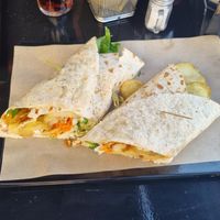 Vegan burrito  at St. Angus Burger Bar in Corinth