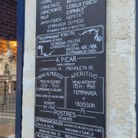 Menu at Caballito in Paris