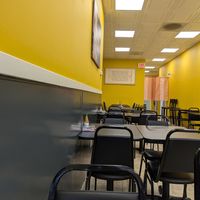 Seating inside at Cisu Vegan House in Hanover