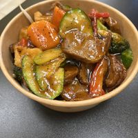 Black pepper vegan beef    at Cisu Vegan House in Hanover