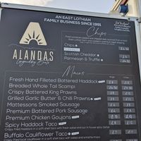 Menu at Alandas in Longniddry