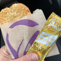 Taco Bell now offers hash browns at breakfast! 🥔  at Taco Bell in Pleasant View