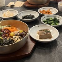 Bibimbap without egg or meat.   at 45 Year Old Traditional Bibimbap Jongno Hall - 45년전통비빔밥 종로회관 in Jeonju