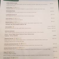 Vegan options as marked at Mawson Cafe in Meadows