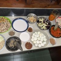 Prepared Dishes before cooking  at Bu Herni's Cooking Course in Yogyakarta