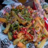 Salt and chilli chips at Dirty Blondes in Blackpool