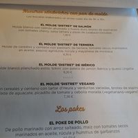 Menu at La Distreta - Pa i Bocateria Creativa in Palafrugell