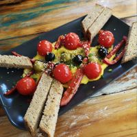 hummus plate at Goji - The Hidden One in Lagos