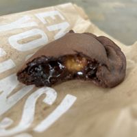 Inside of chocolate and banana   at Las Muns in San Sebastian