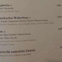 Karte Hauptspeisen 1 at Berg Genuss - Hotel Walserberg in Warth