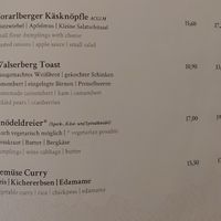 Karte Hauptspeisen 2 at Berg Genuss - Hotel Walserberg in Warth