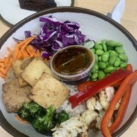 Teriyaki tofu steak bowl  at Harvest Clean Eats in Moncton