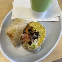 Vegan breakfast burrito   at Harvest Clean Eats in Moncton