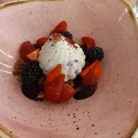 Vegan dessert at Les Archives in Poitiers