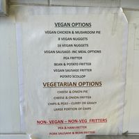 Vegan & veggie menu   at King Cross Fisheries in Halifax