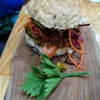 Vege burger at Mana Kai in Busselton
