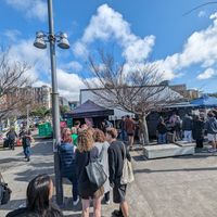 The queue at Dirty Donuts in Wellington