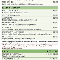 New menu 2023  at Jojoes in Bendigo