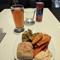 I piled up all the vegan options!  at LAX - American Airlines Admirals Club in Los Angeles