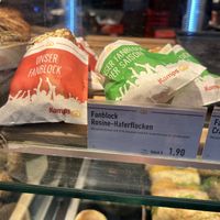 Vegan option, sign visible next to the pricing   at Kamps - Konrad-Adenauer-Platz in Dusseldorf