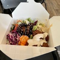 Falafel vox with humus and salad  at Yaafa - D'Algerie in Lyon