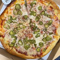 Vegan 1-topping pizza with pickles   at The Pizza Bandit in Dayton