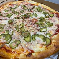 Vegan 1-topping pizza with pickles   at The Pizza Bandit in Dayton