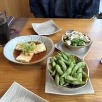 Agedashi Tofu, Edamame, Wakame with Tofu  at Rubi in Limburg