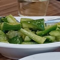 Smashed cucumber salad at Noodle Arts in Vancouver